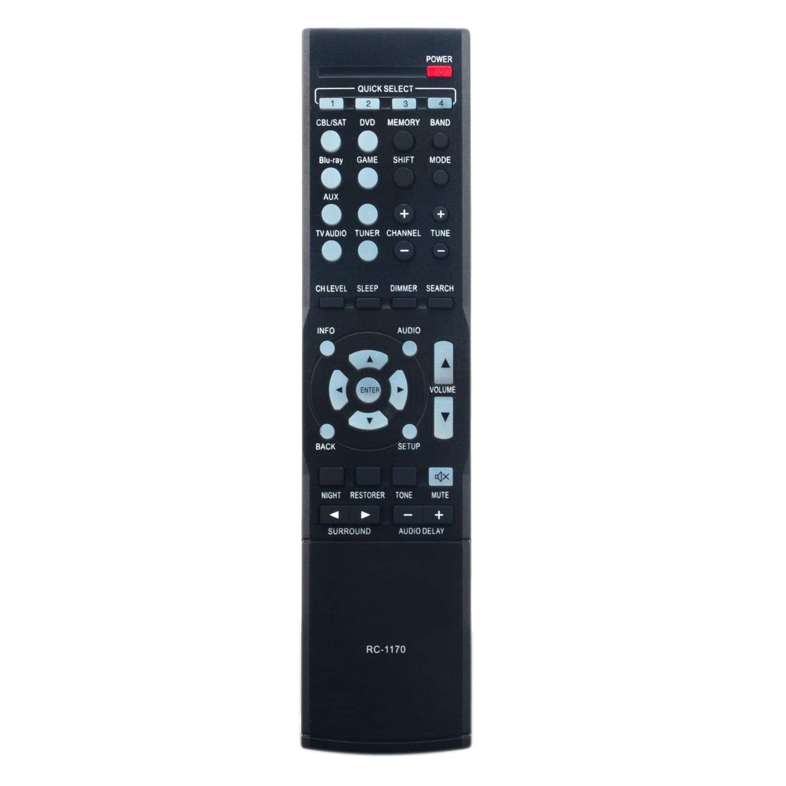 WINFLIKE - New RC-1170 Replacement Remote Control Applicable for Denon AV Receiver - Black