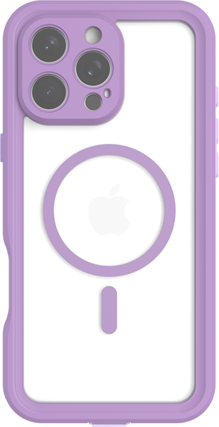 Front. Body Glove - Body Glove Tidal Waterproof with MagSafe Purple Case - iPhone 16 Pro Max - Purple.