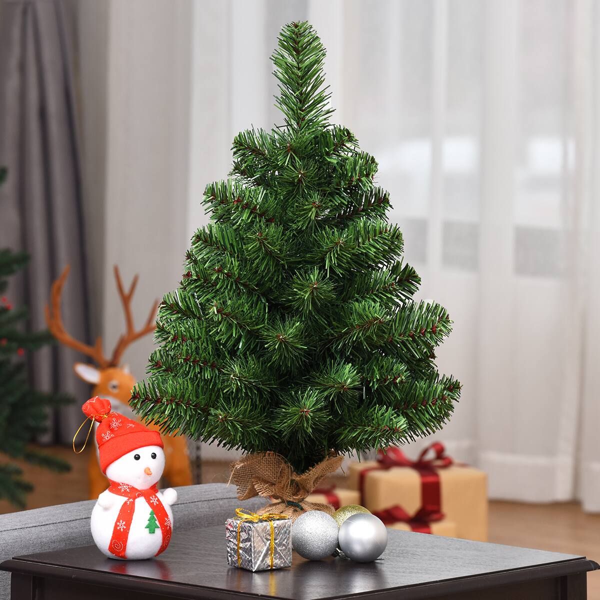 Alt View 3. Gymax - Gymax Artificial PVC Christmas Tree Small Holiday Season Home Decoration Decor 2Ft - Green.