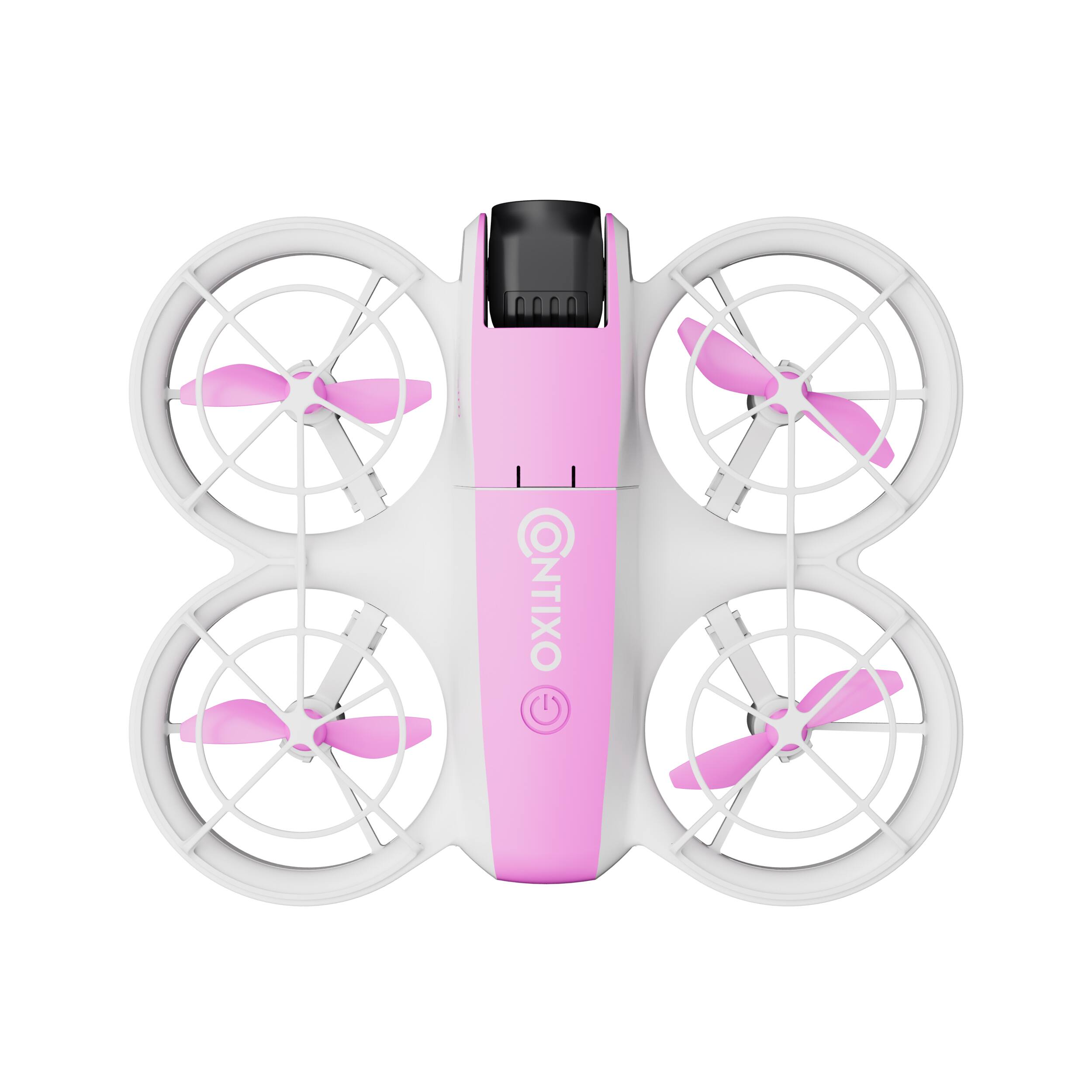 Back. Contixo - F15 Astro Mini Drone with 2.4" Screen Remote Control 720P HD Camera, Hover, Stunts, 2 Batteries - Pink.
