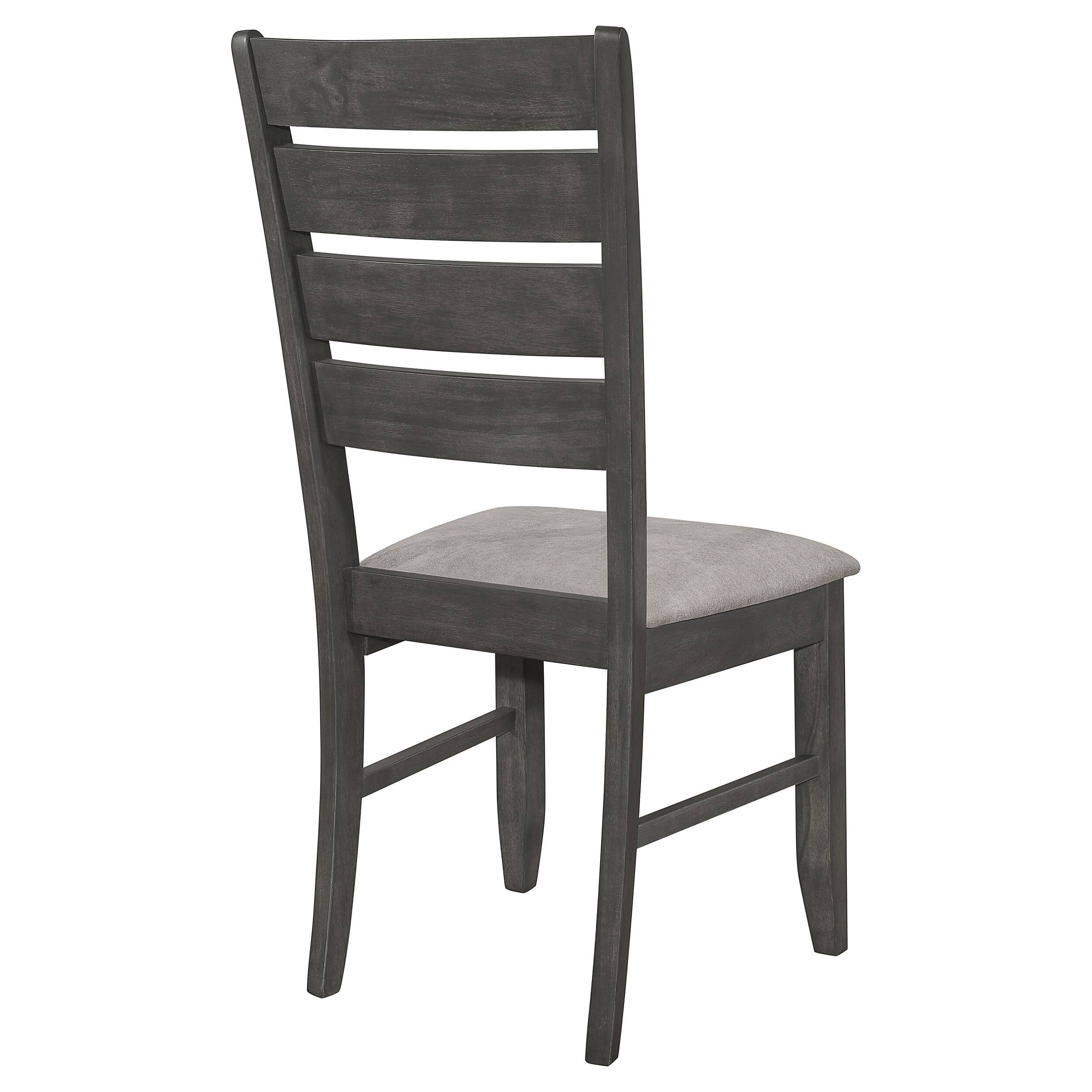 Alt View 2. Manhattan Lane - Lyla 19 Inch Side Chair, Set of 2, Ladderback Style, Rustic Gray Wood - Gray.