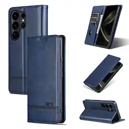 UUCOVER - Wallet Case for Samsung Galaxy S26 Ultra,PU Leather Wallet Folio Case with Card Slots Shockproof Kickstand Cover - Blue