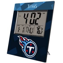 Keyscaper - Tennessee Titans Color Block Digital Desk Clock - Multicolor