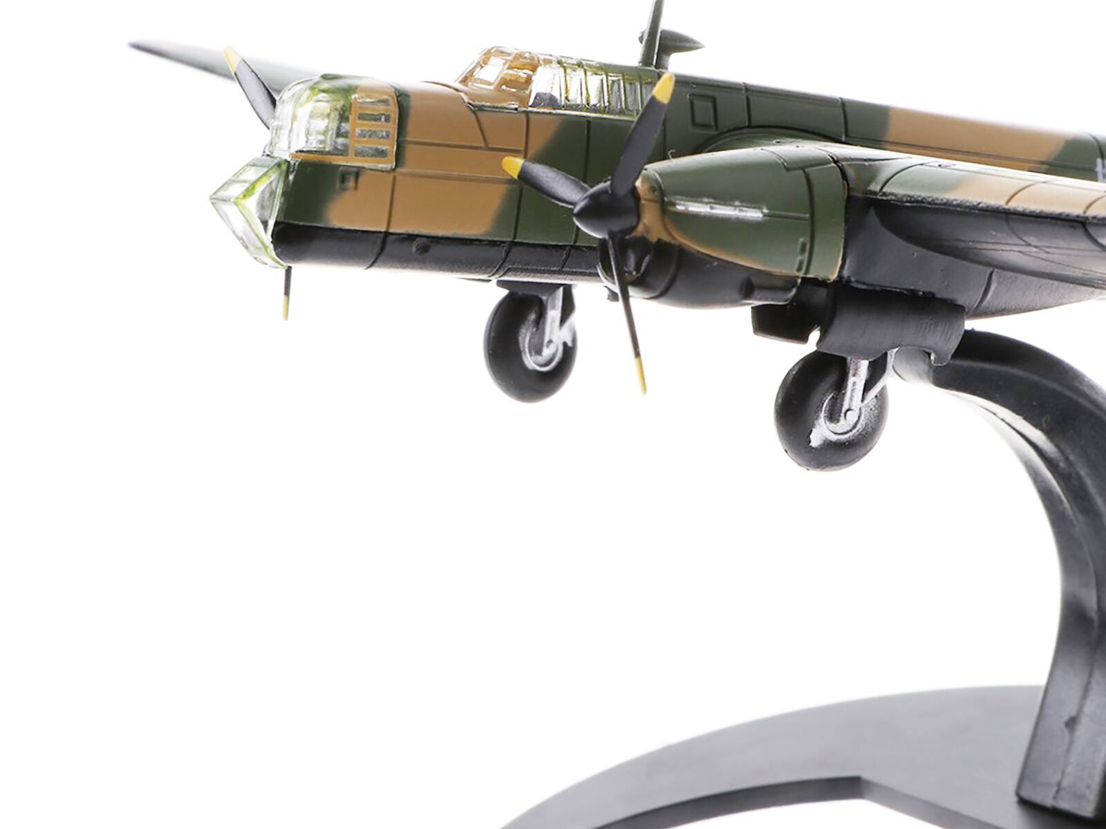 Left. Luppa - Armstrong Whitworth Whitley Mk.V Bomber No. 102 Squadron RAF Driffield 1940 Royal Air Force 1/144 WWII Plane - Yellow With Green.