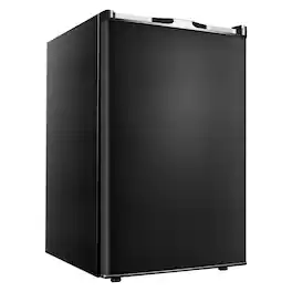 SIMZLIFE - 3.0 Cu.ft Compact Upright Freezer, Single Door with Reversible Stainless Steel Door, Fit for Home, Dorm, Apartment & Off - Black