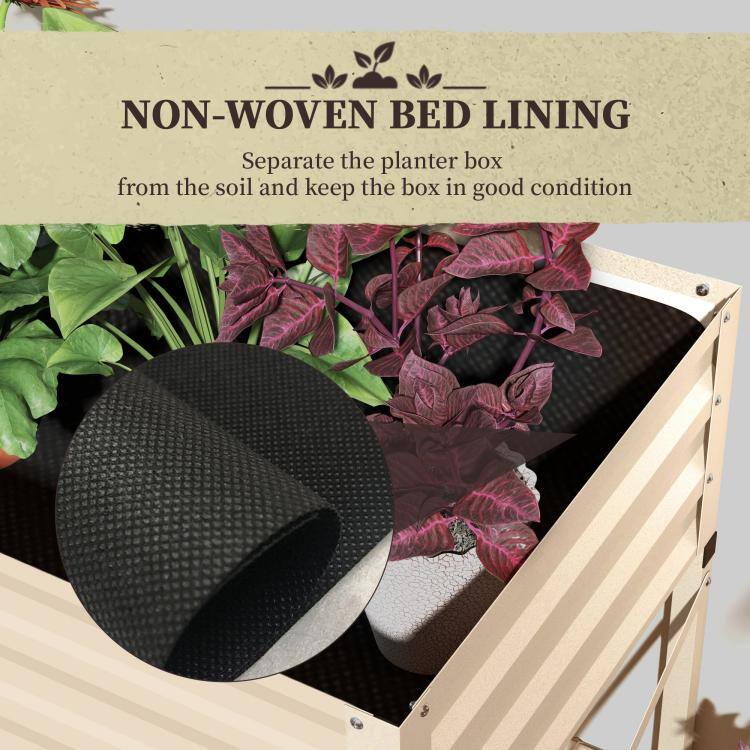 NON-WOVEN BED LINING  
Separate the planter box from the soil and keep the box in good condition