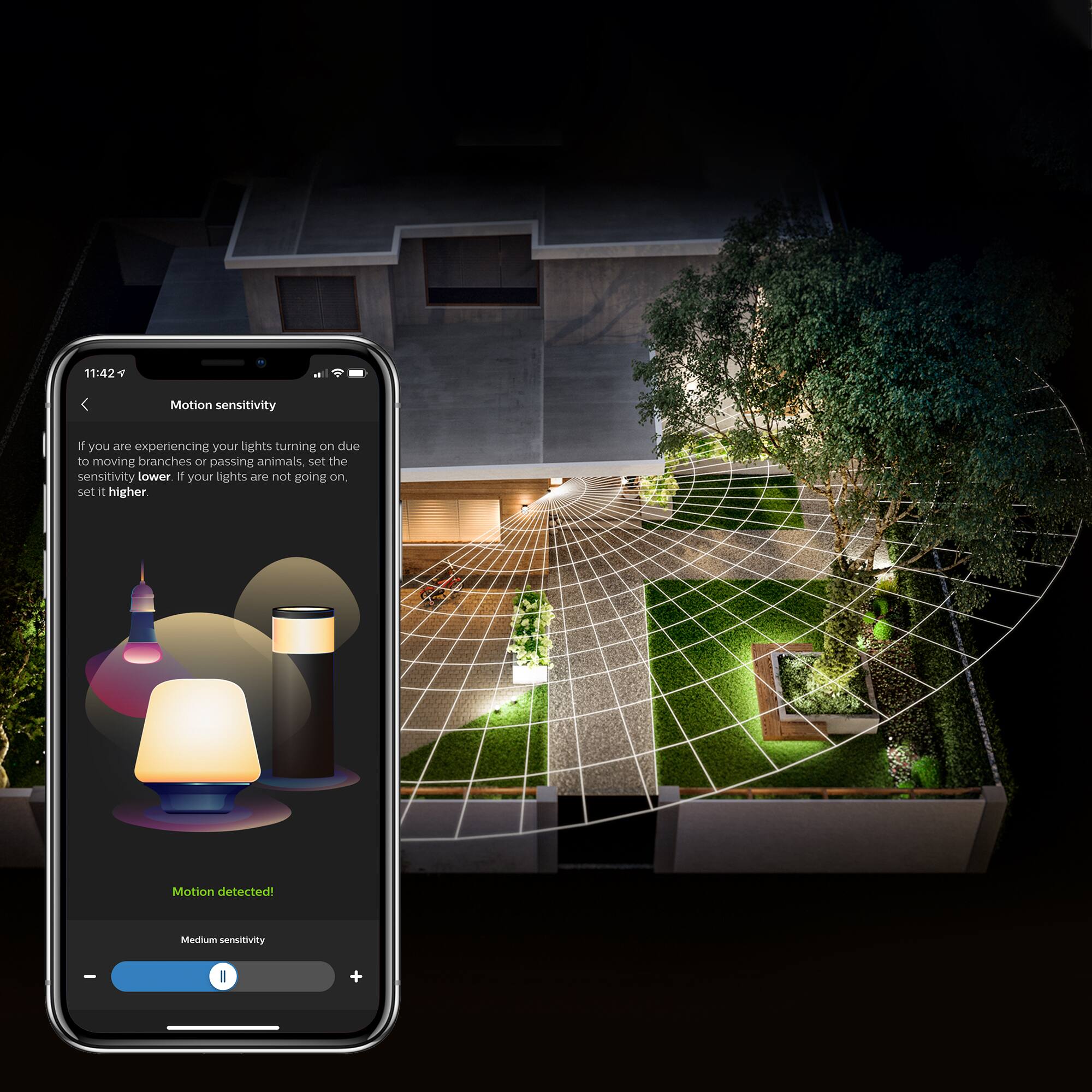 Alt View 17. Philips - Hue Outdoor Motion Sensor - Black And White.