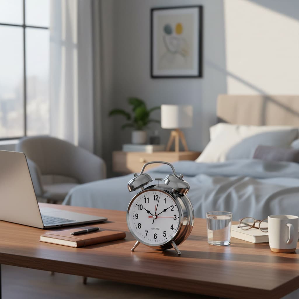 Alt View 3. FINEAK - 4" Chrome Twin Bell Vintage Alarm Clock, Extra Loud, Silent Non-Ticking, Backlight - Silver.