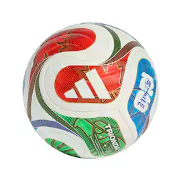 adidas - World Cup 2026 Competition Ball - Inspired by la Ola Wave Design, Seamless Surface for Precision and Stability, F - White / Solar Blue / Hi-Res Red / Flash Lime