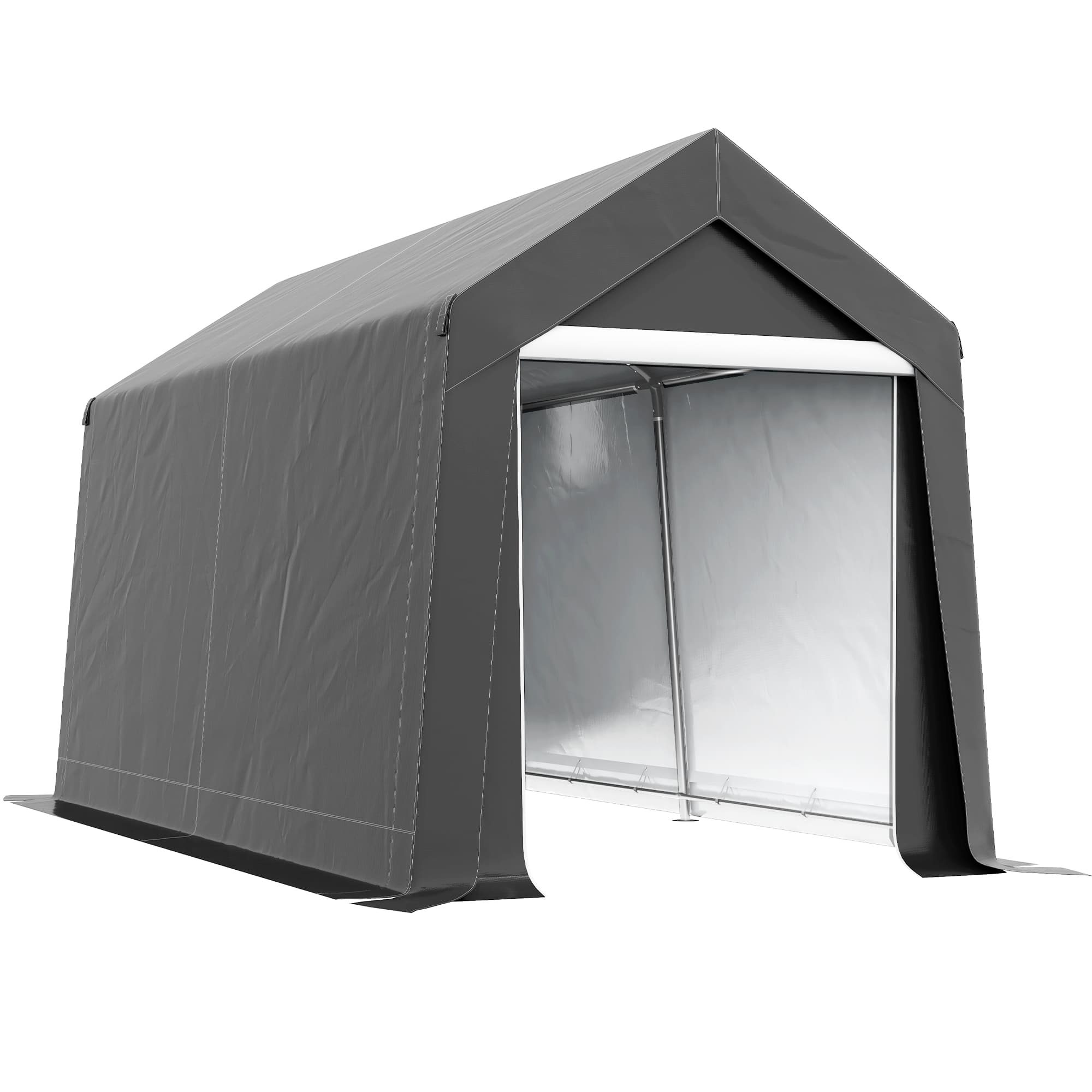 Outsunny - 7' x 12' Portable Storage Shed Shelter, Heavy Duty Outdoor Shed, Waterproof Garden Storage Tent with Ventilation Window