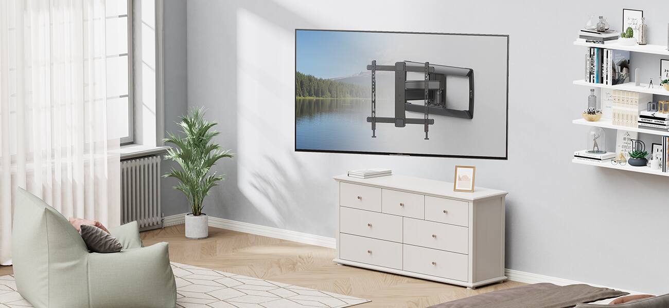 Alt View 7. ErgoAV - 39″ to 65″ Full Motion TV Mount - Black.