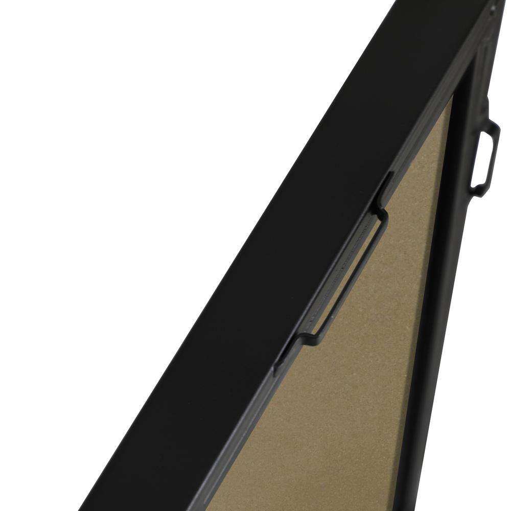 Left. Elegant Decor - Metal frame Rectangle Mirror 24 inch Black finish - Black.