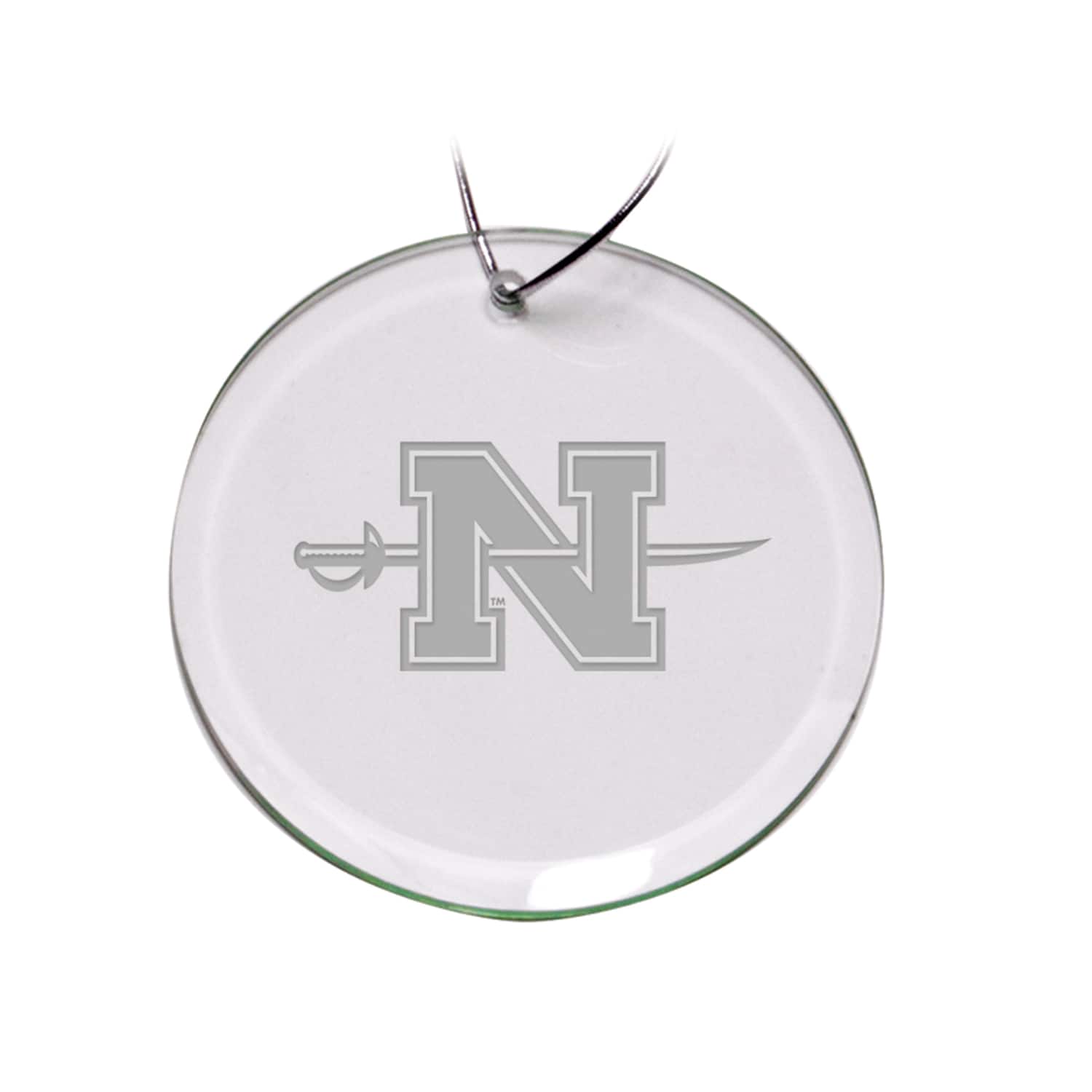 Jardine - Nicholls State Colonels Primary Logo 3'' Round Glass Ornament - Multicolor