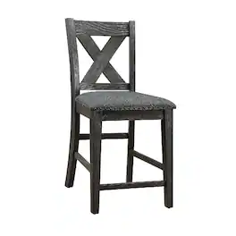 Manhattan Lane - Chair with High X Shaped Back and Nailhead Trim, Set of 2 - Brown