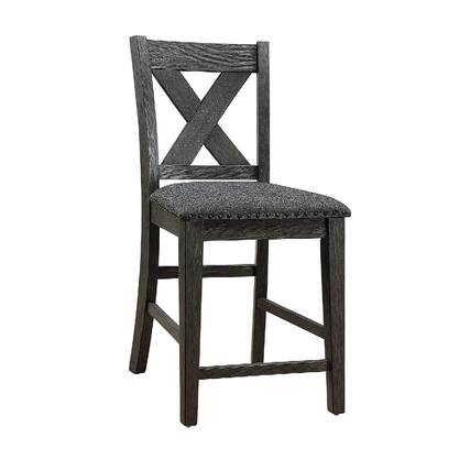 Front. Manhattan Lane - Chair with High X Shaped Back and Nailhead Trim, Set of 2 - Brown.