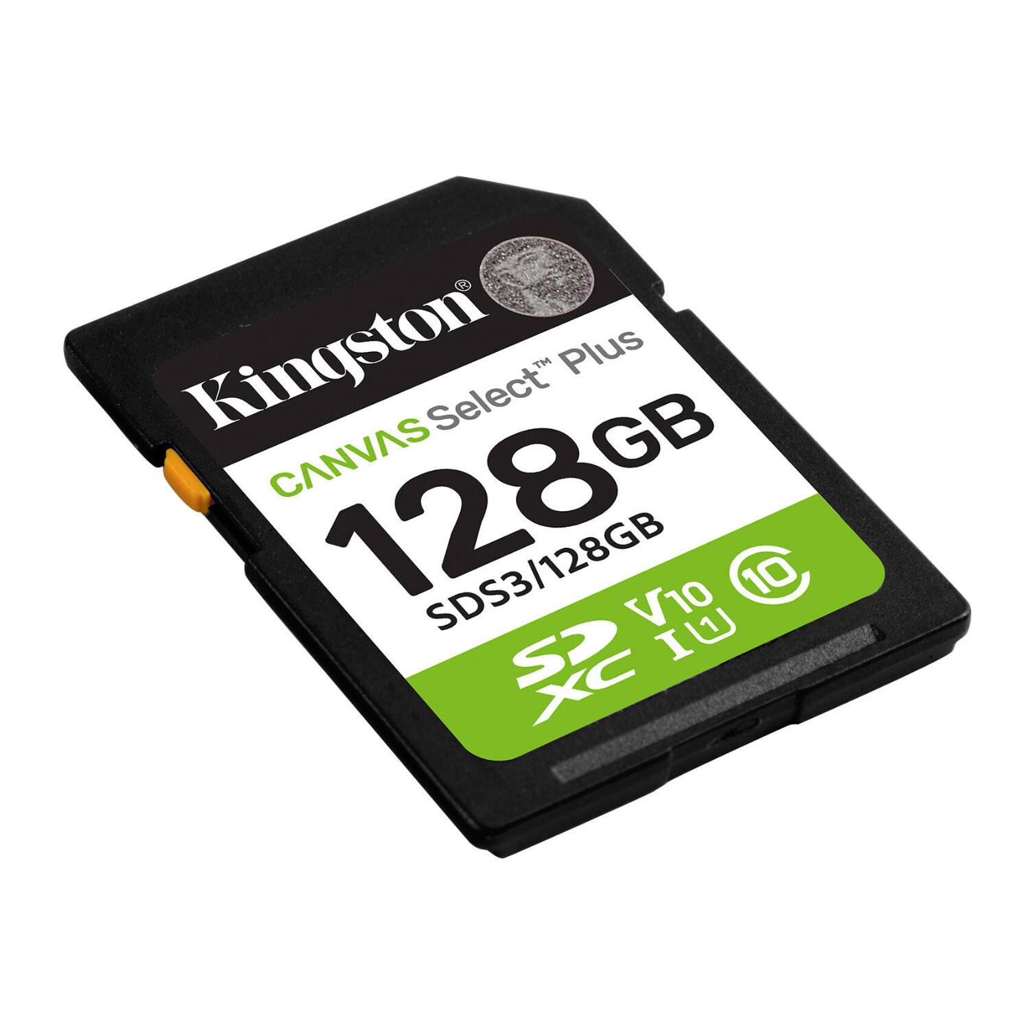 Kingston Canvas Select Plus 128GB SDS3/128GB V10 U1 SDXC