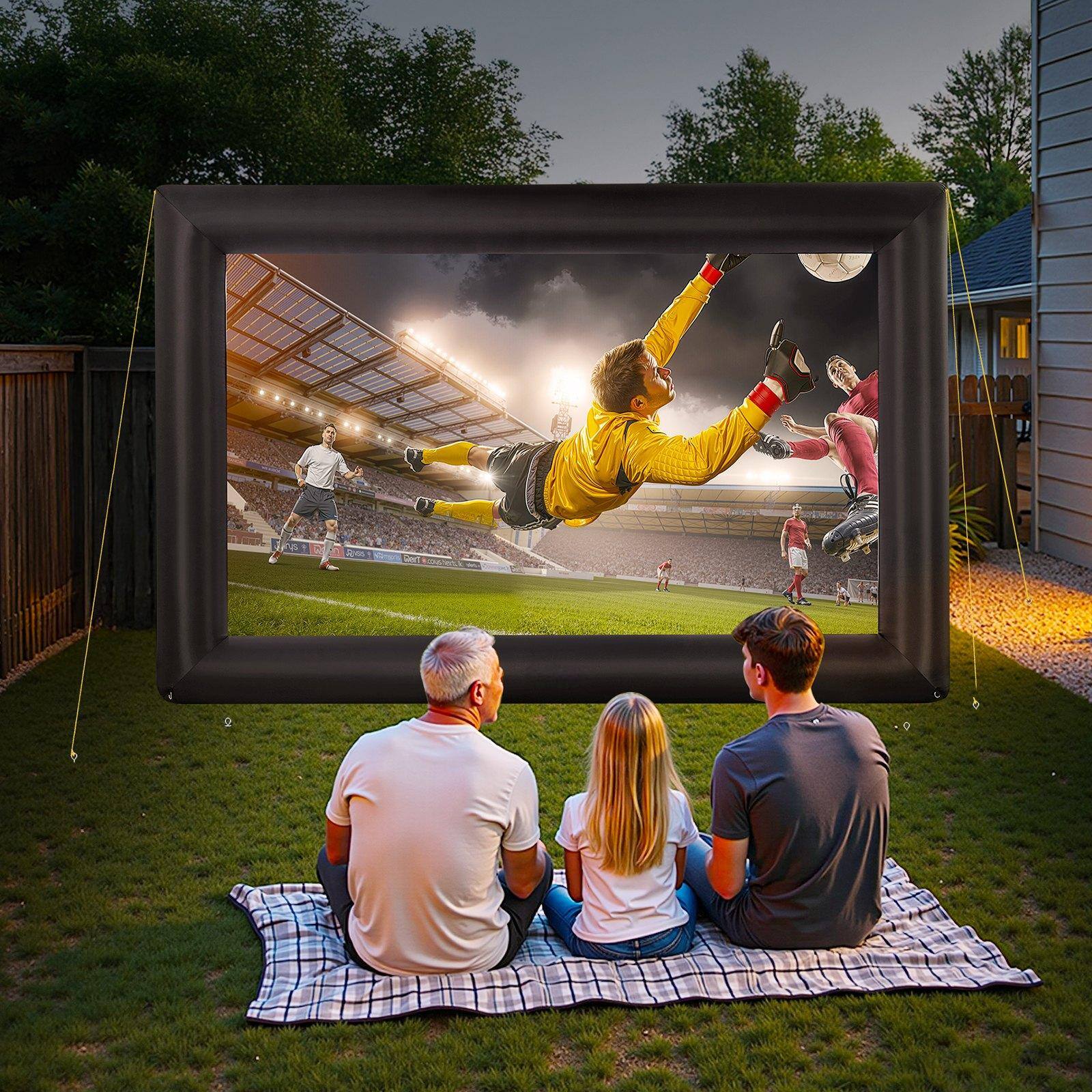 Alt View 1. Glintex - 20FT Inflatable Projector Screen Outdoor Movie Display with 250W Air Blower.