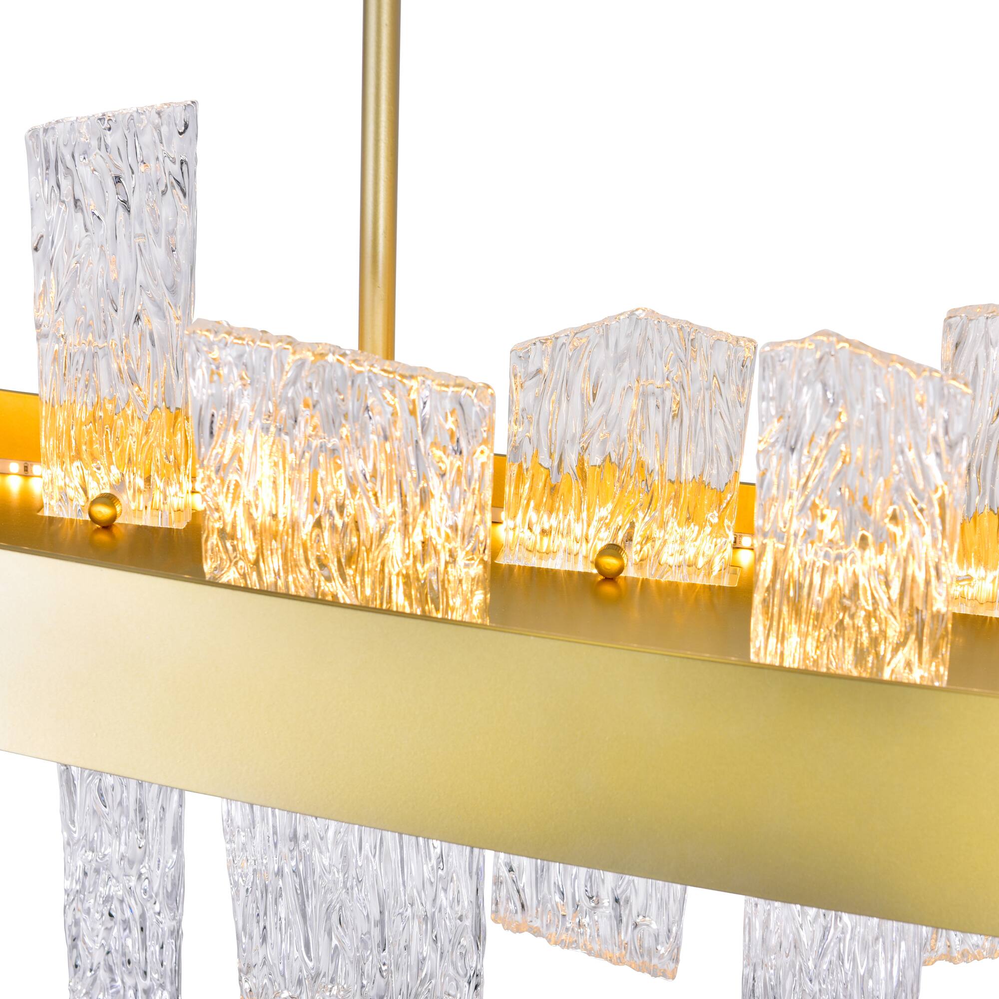 Alt View 3. CWI Lighting - Guadiana 39 in LED Satin Gold Chandelier - Satin Gold.