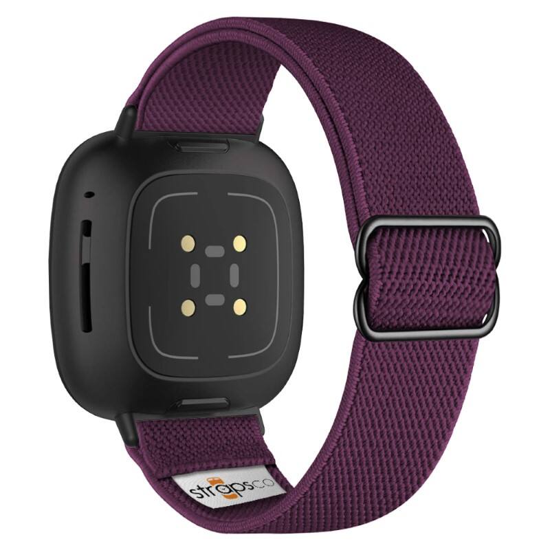 StrapsCo - Nylon Stretch Watch Band Strap For Fitbit Versa 4 - (Silver Hardware) price history on PriceWatchPro