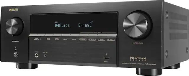 DENON
4Atmos
B-ray
QUICK SELECT
SOURCE SELECT
TUNER
PRESET
ZONE2
SOURCE
CINEMA
STATUS
1
CUL/BAT
Hray
LCA
3
PVE
4
23
MASTER VOLUME
PHONES
SETUP
MIC
SWI
IN-Command SERIES
INTEGRATED NETWORK AV RECEIVER
AVR-X2900H