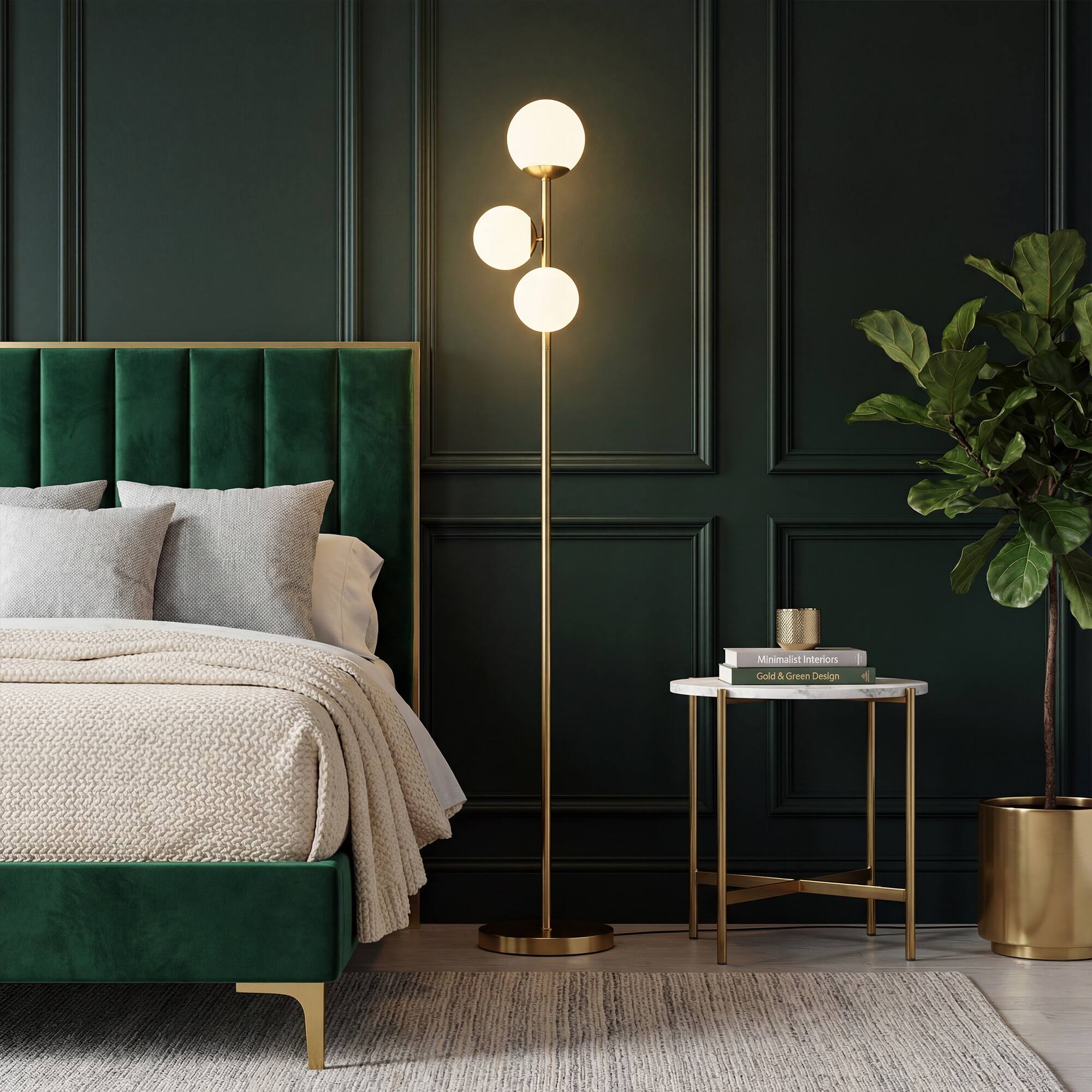 Minimalist Interiors Gold & Green Design