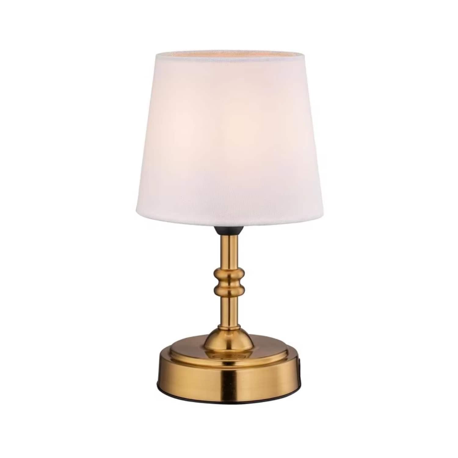 Luckbyte - Cordless LED Table Lamp with Dimmer,Rechargeable Battery,3 Brightness Levels,Portable Bedside Patio Desk Lamp - Gold
