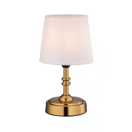 Front. Luckbyte - Cordless LED Table Lamp with Dimmer,Rechargeable Battery,3 Brightness Levels,Portable Bedside Patio Desk Lamp - Gold.