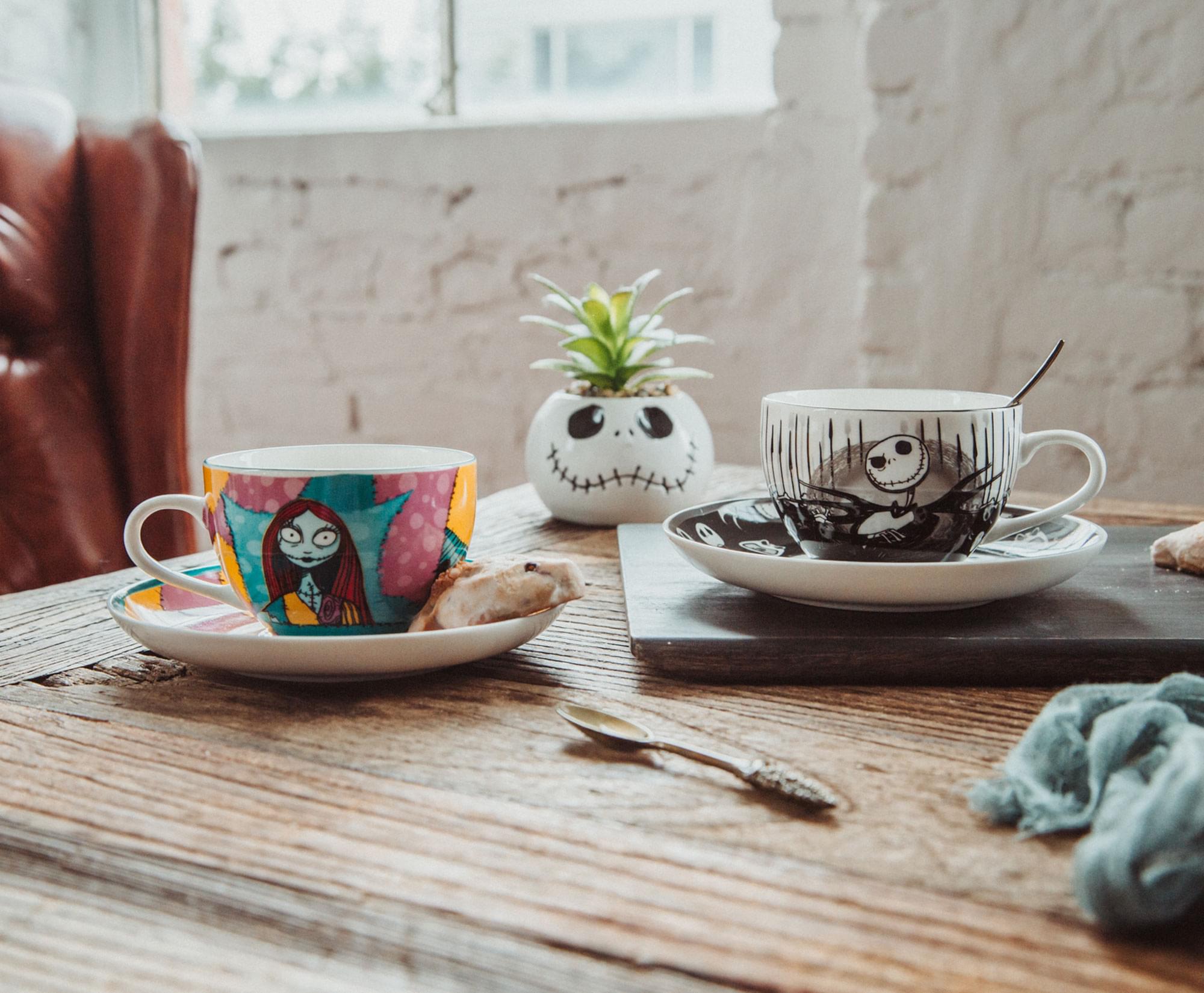 Alt View 10. Disney - Disney The Nightmare Before Christmas Jack & Sally Teacup and Saucer | Set of 2 - Black.