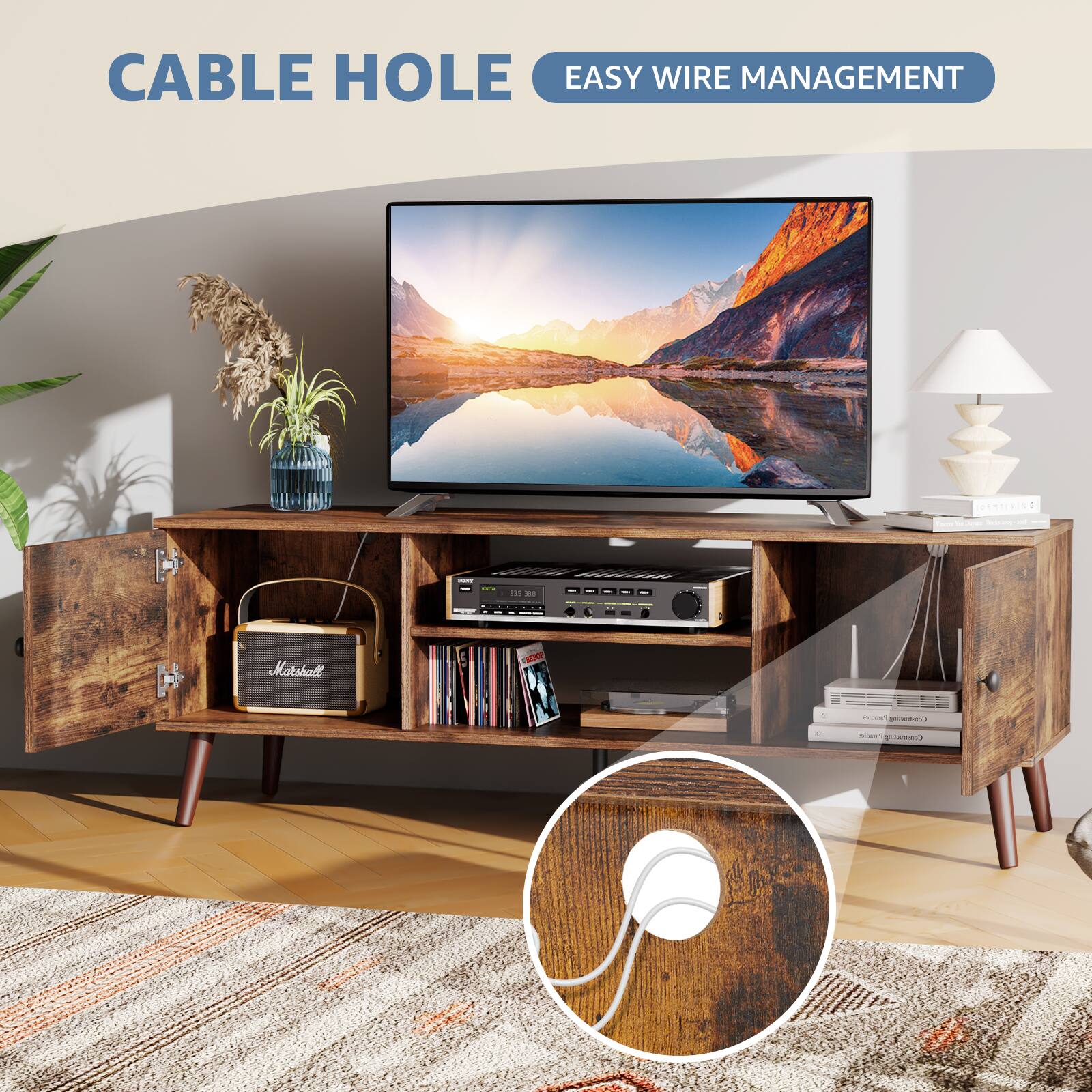 CABLE HOLE  
EASY WIRE MANAGEMENT