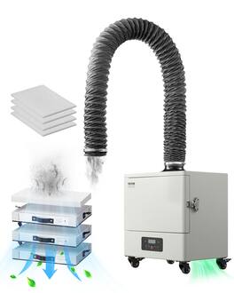 VEVOR - Solder Fume Extractor, 459 m³/h Strong Suction Soldering Smoke Absorber with 280W Brushless Motor, 4-Stage Filters
