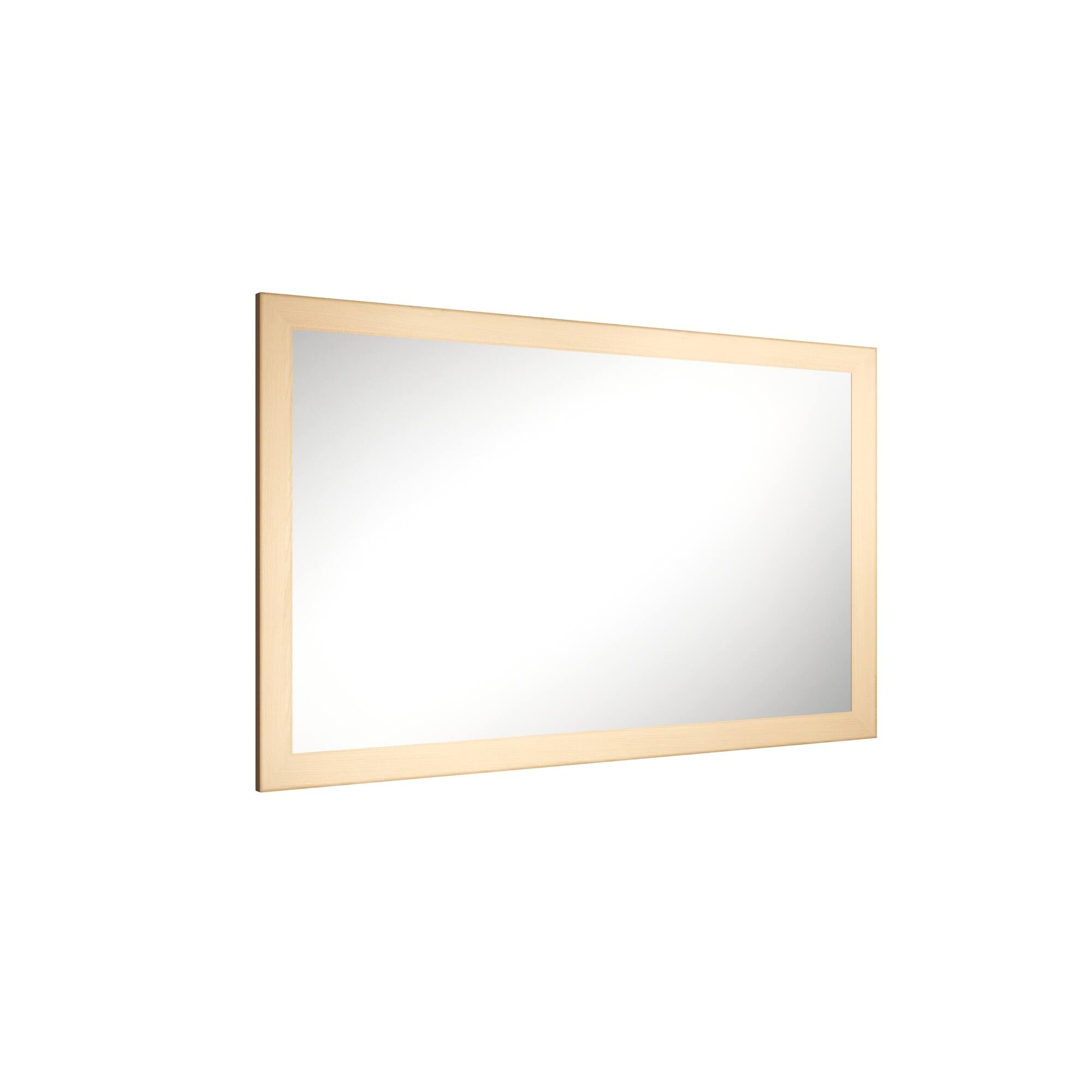 Alt View 2. Boyel Living - 30 in W x 50 in L Dark Wood Grain Rectangular Slanted Edge Aluminum Framed Wall Bathroom Vanity Mirror.