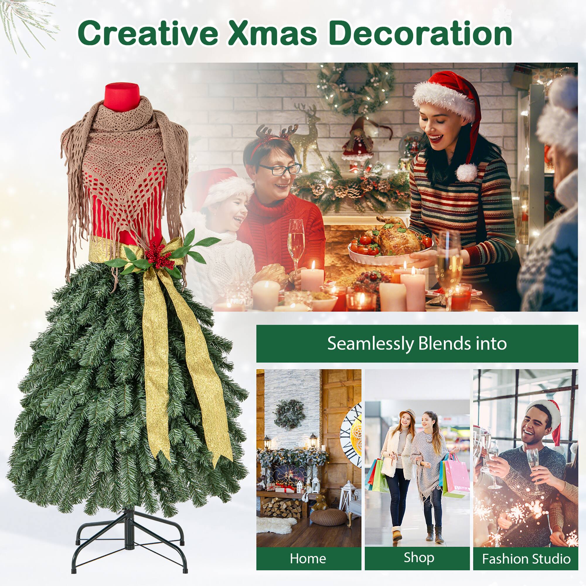 Creative Xmas Decoration

Seamlessly Blends into

Home Shop Fashion Studio