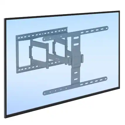Front. Mount-It! - Ultra-Slim ADA-Compliant Full Motion TV Wall Mount 43โ90", 132 lb Capacity, Swivel/Tilt, 1.1" Profile - Black.