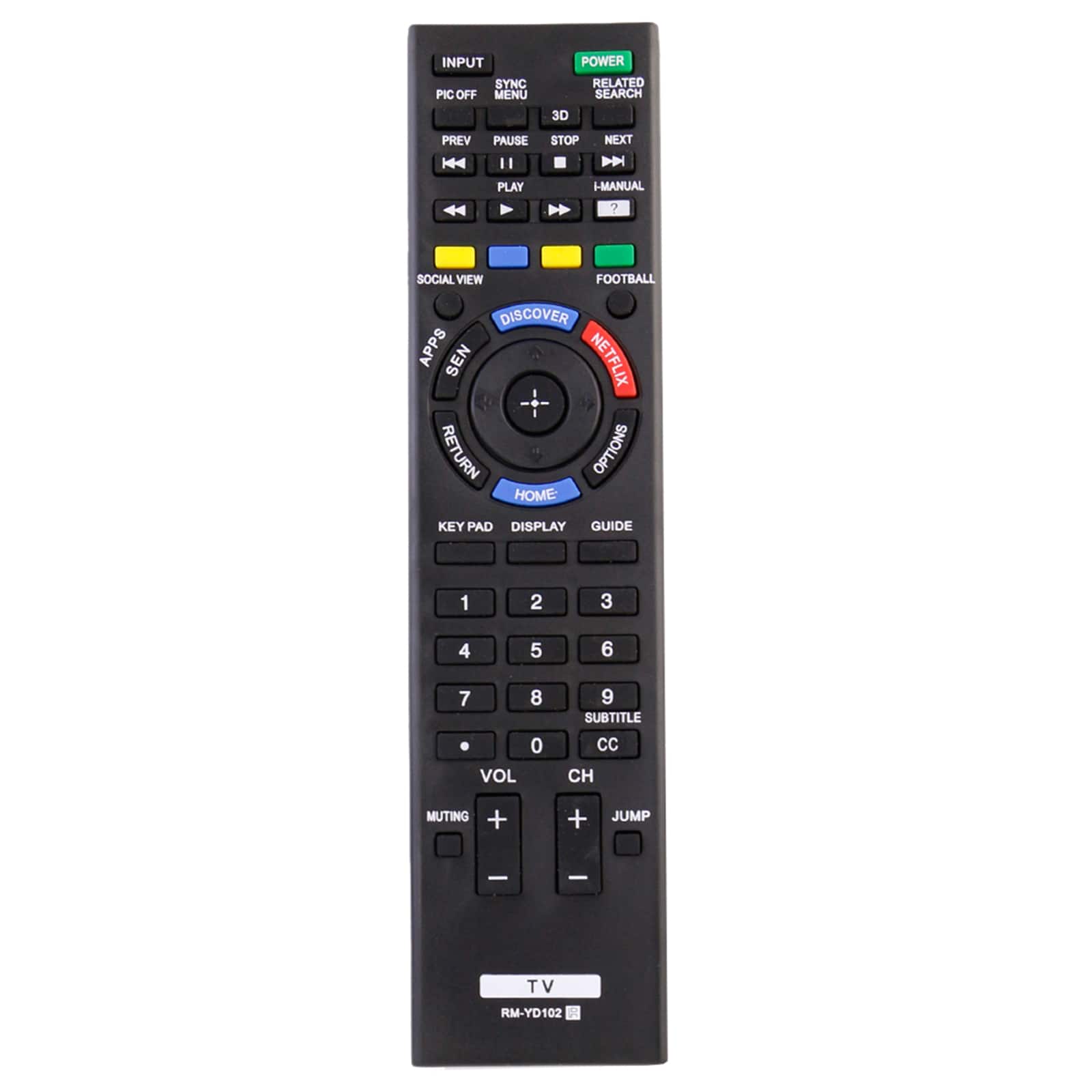 ALLIMITY - Replacement Remote Control RM-YD102, Fit for Sony Television KDL-60W850B KDL-60W840B KDL-70W850B KDL-70W830B KDL-70W840B - Black price history on PriceWatchPro