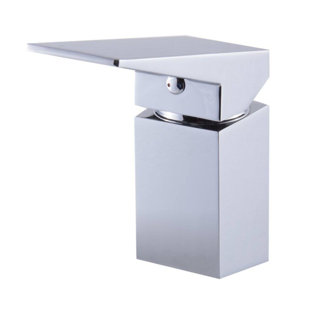 Back. Alfi - Polished Chrome Deck Mounted 3 Hole Tub Filler & Shower Head - Silver.