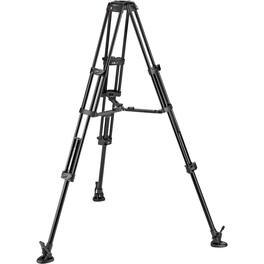 Manfrotto - 3-Section Aluminum Twin Leg Video Tripod with Mid-Level Spreader
