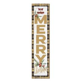 Jardine - Willamette Bearcats 12'' x 48'' Outdoor Merry Christmas Leaner - White