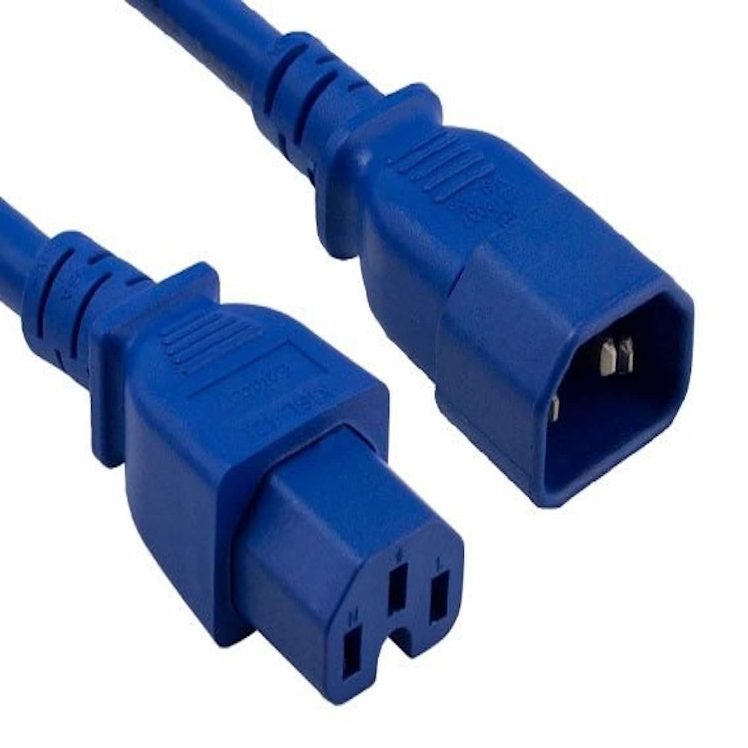 Sanoxy - Cables and Adapters; 3ft 14 AWG 15A 250V Power Cord (IEC320 C14 to IEC320 C15) - Blue