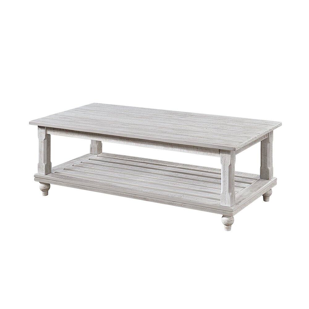 Left. New Classic Furniture - Cade 3-Piece Wood Occasional Table Set in White - White.