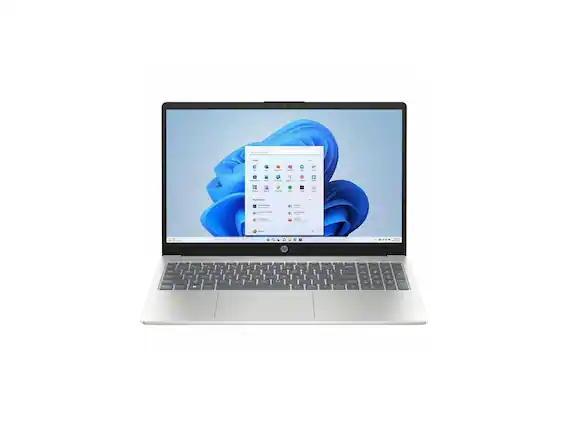 Front. HP - HP 15-fc0527nr 15.6" Notebook - AMD Ryzen 7 7730U - 16 GB - 1 TB SSD - Windows 11 - AMD Radeon - 10.75h B89N4UA#ABA - Meteor Silver.