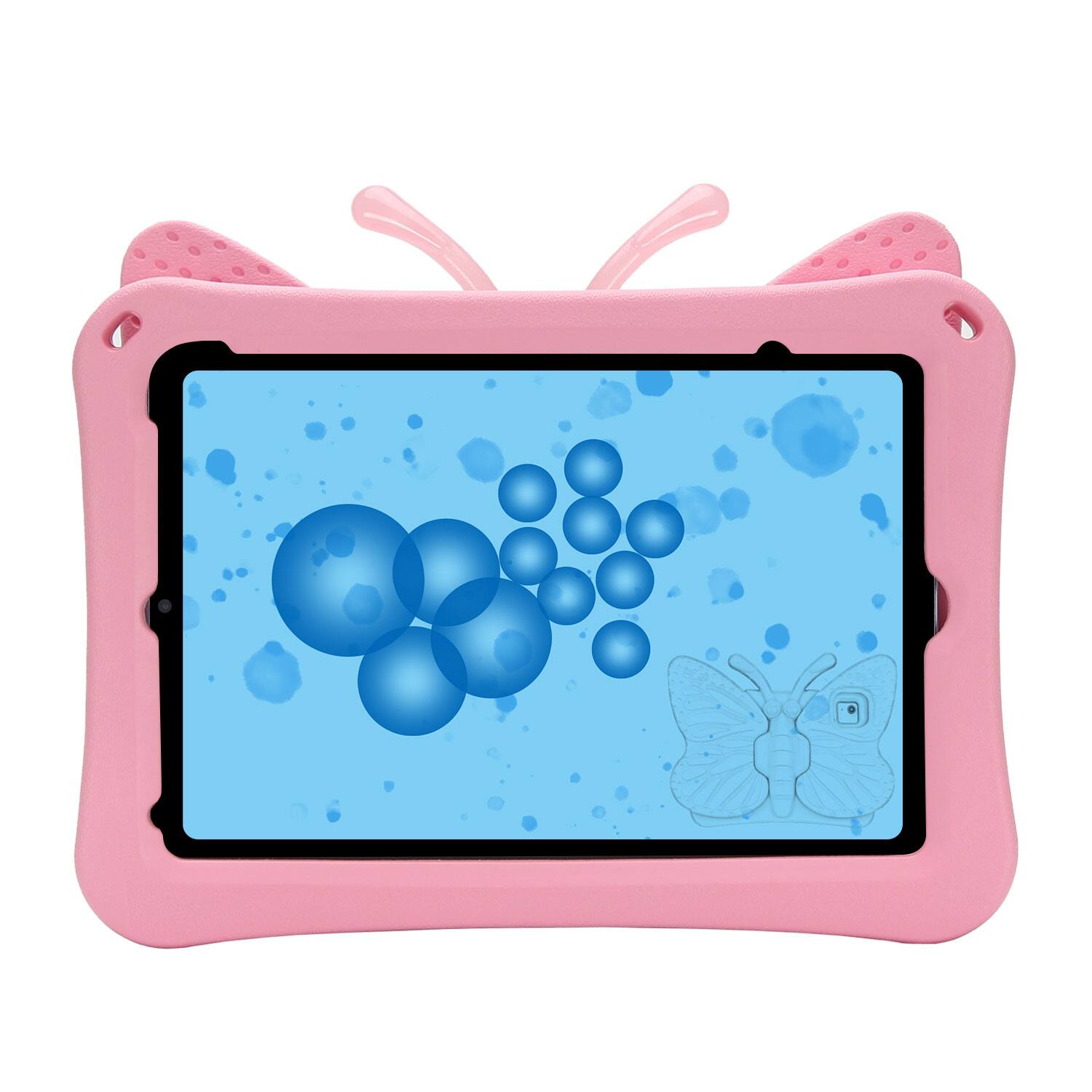 Left. Dteck - Kids Butterfly Case for Apple iPad mini (A17 Pro) 2024 & iPad mini 6th/5th/4th Gen,3D Cartoon EVA Shockproof Stand Cover - Pink.