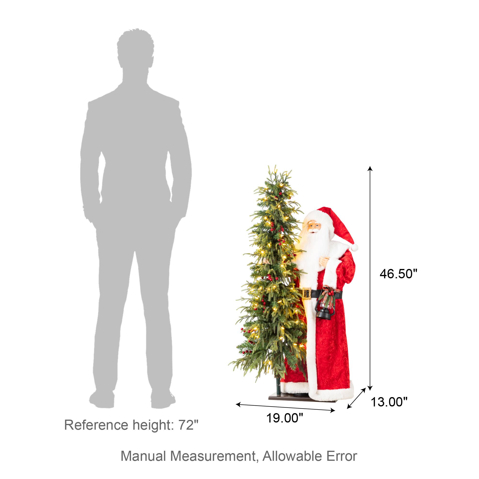 46.50"  
Reference height: 72"  
19.00"  
13.00"  
Manual Measurement, Allowable Error