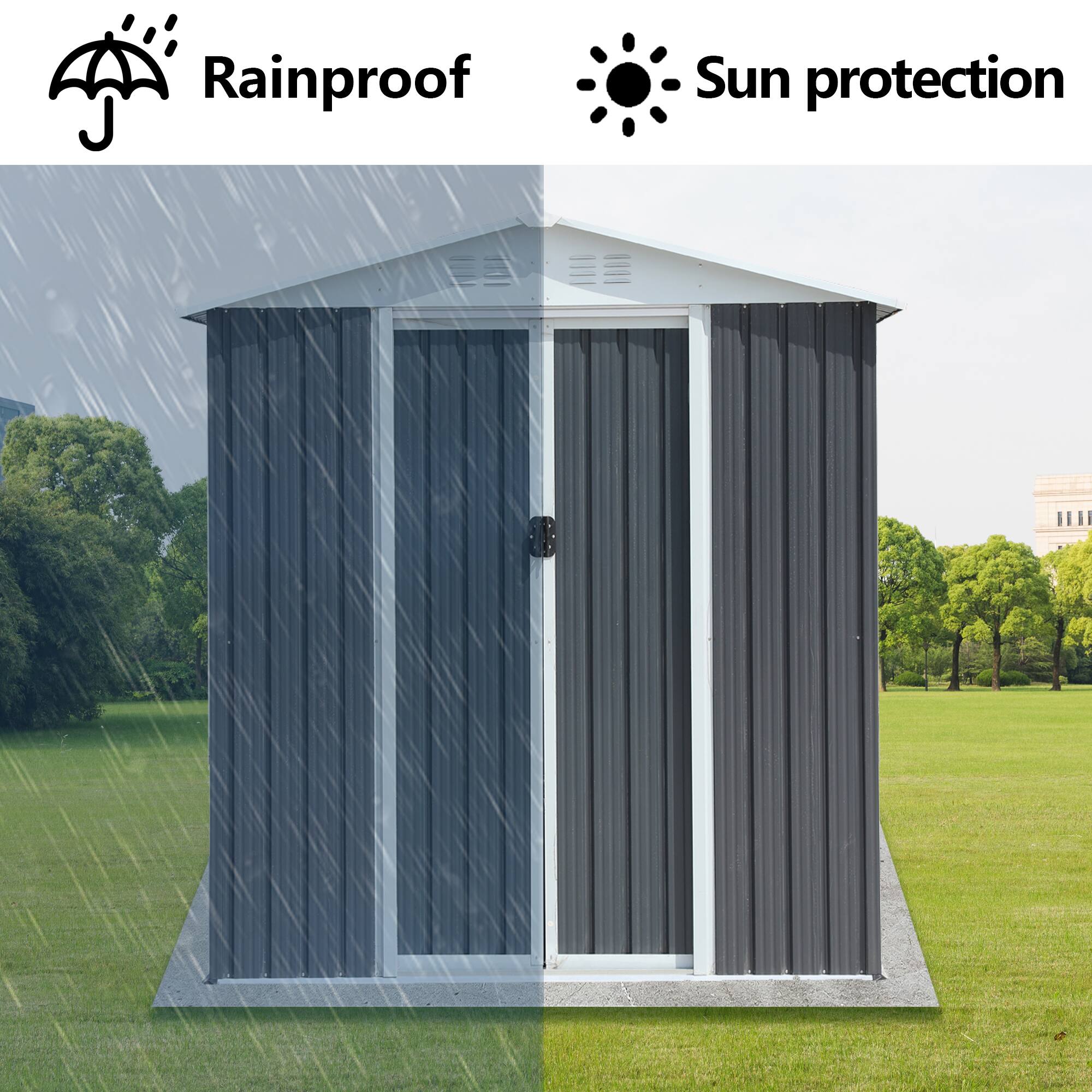 Rainproof  
Sun protection
