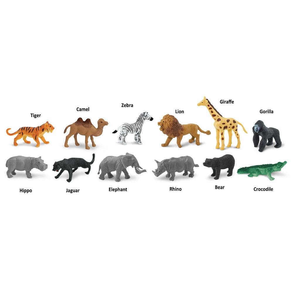 Tiger Camel Zebra Lion Giraffe Gorilla Hippo Jaguar Elephant Rhino Bear Crocodile