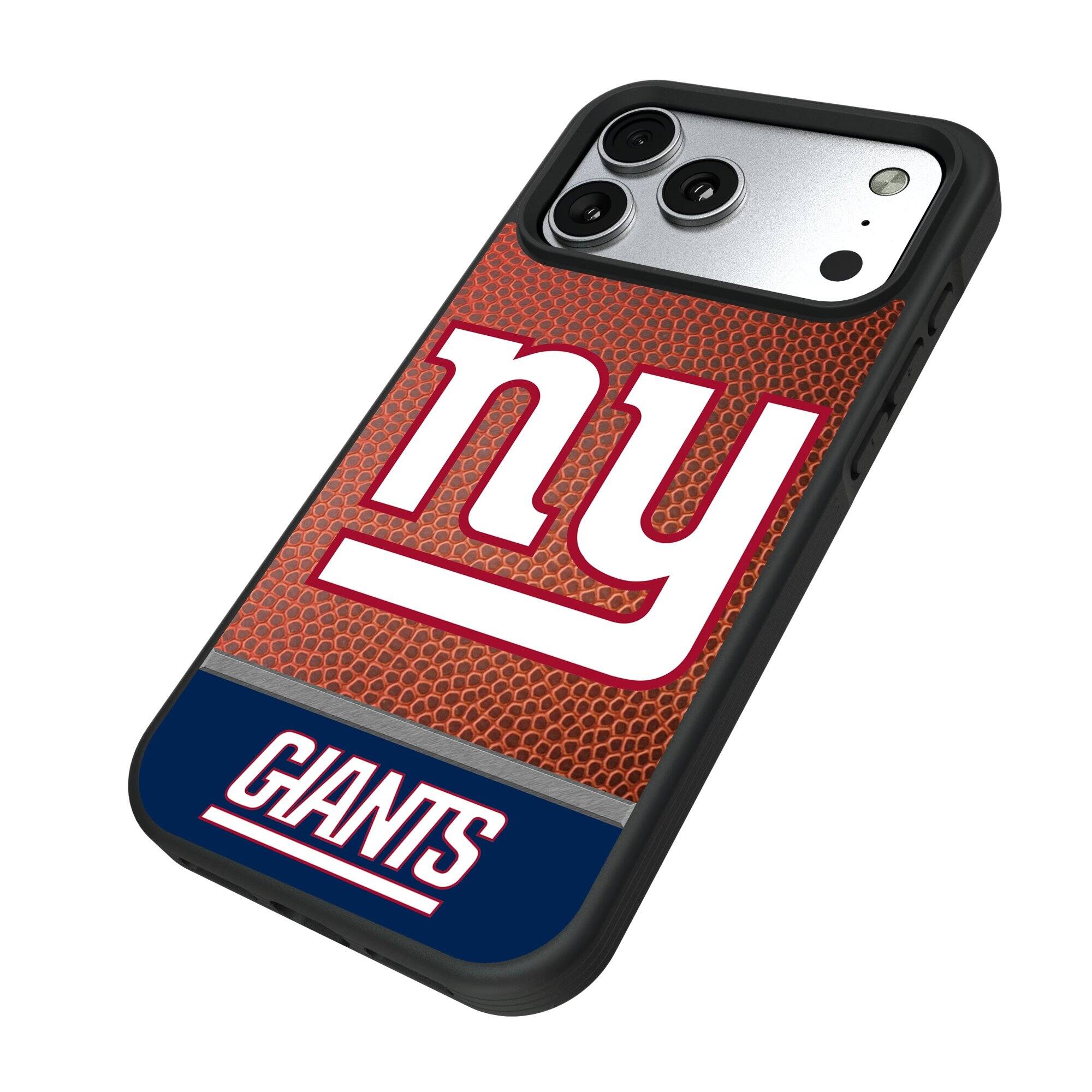 Alt View 1. Keyscaper - New York Giants iPhone Bump Case with Football Design - 16 Pro Max - Multicolor.