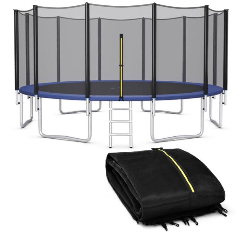 Front. Kadyn - Bounce Trampoline Replacement Safety Enclosure Net,15/16 Feet Trampoline Replacement Safety Net-16 ft.