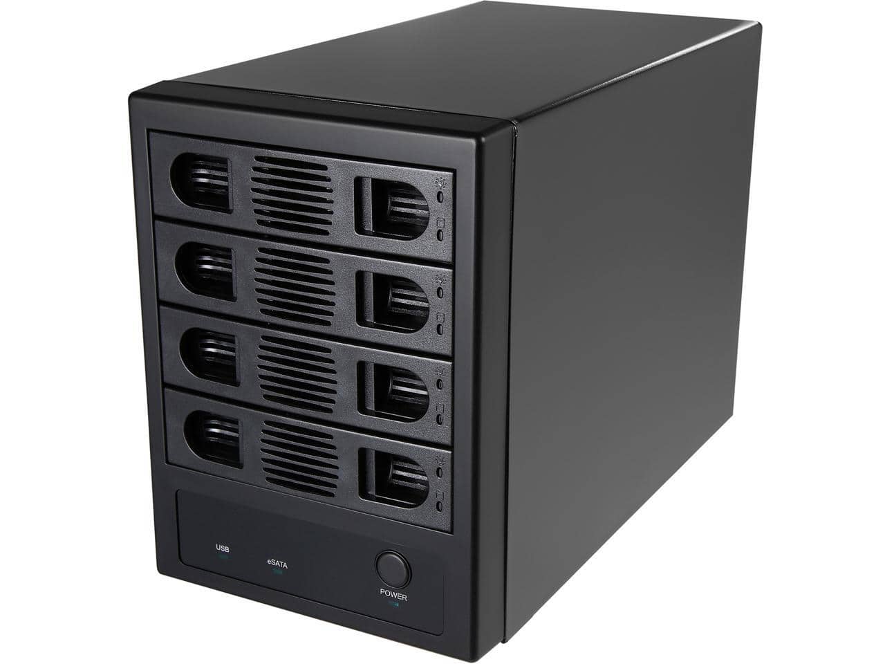 Syba - SY-ENC50104 4 Bay 3.5" SATA III HDD NON-RAID Enclosure – Supports USB 3.0 & eSATA Interface