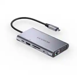 GEEKOM - Laptop Docking Station Dual Monitor, 10-in-1 USB C Hub