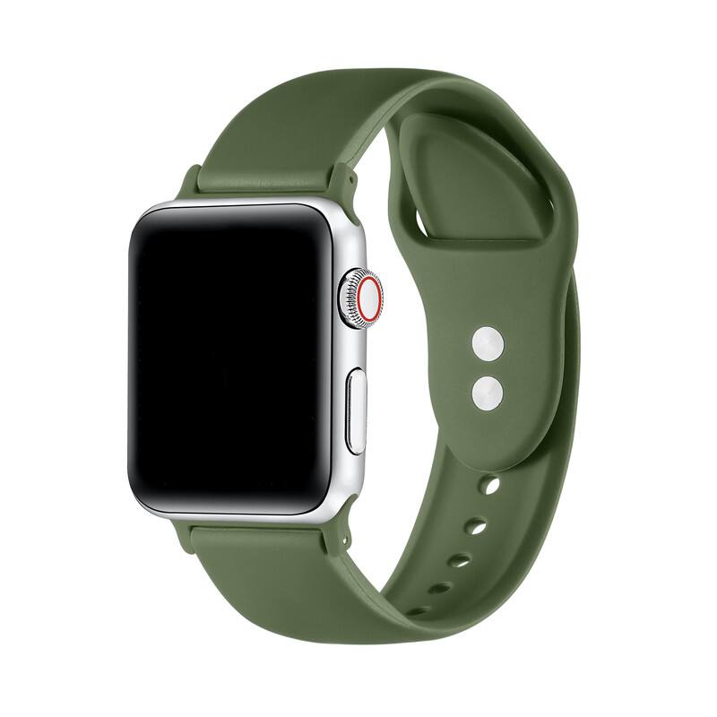 Front. Posh Tech - Silicone Band for Apple Watch - Wild Green.