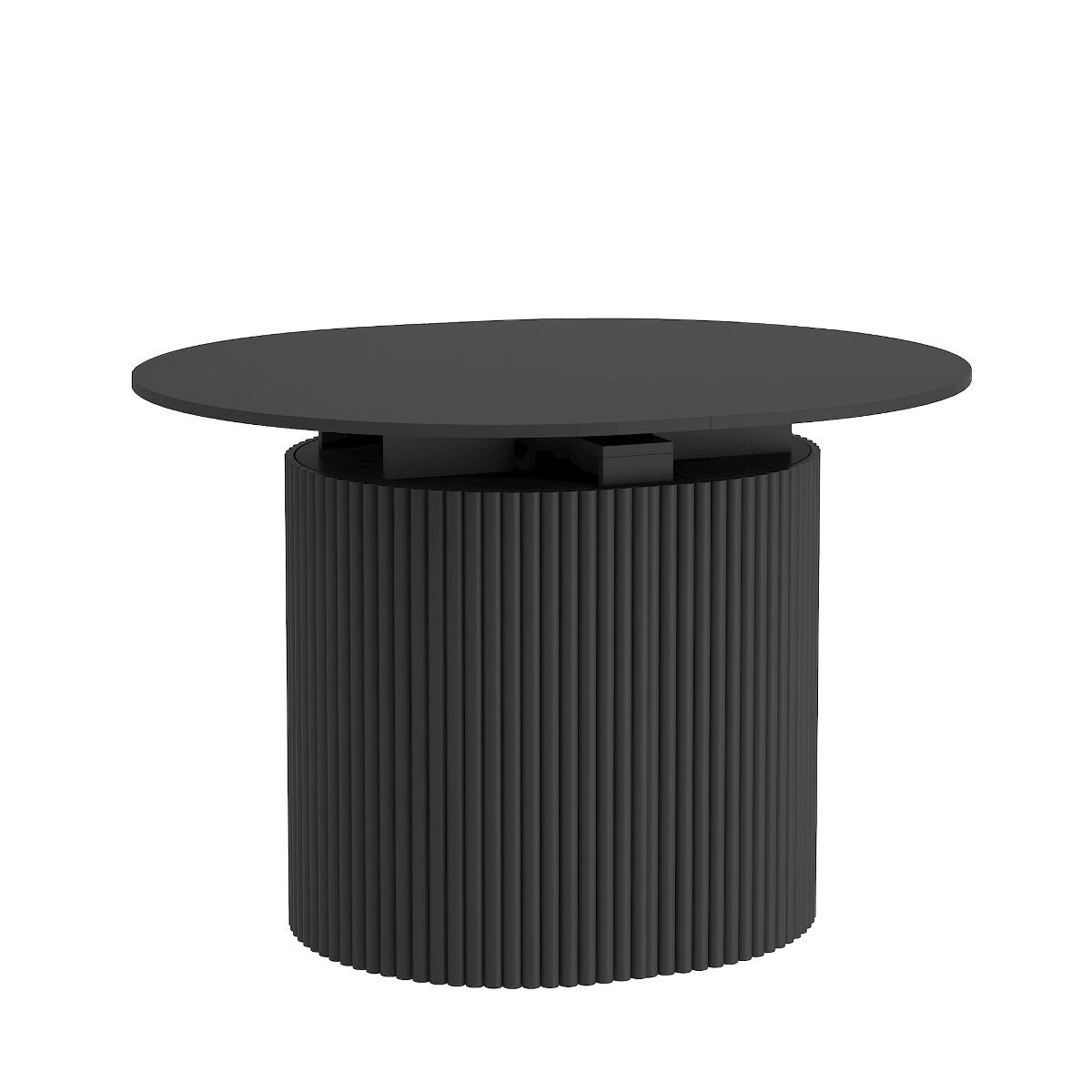 Alt View 4. Loheer - Loheer Extendable Dining Table Black Particle Board Rectangular Table for 1 to 10 People - Black.